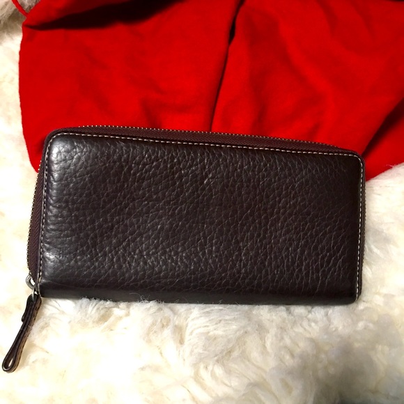 Vintage Coach Calfskin Leather zip long wallet - Picture 4 of 10